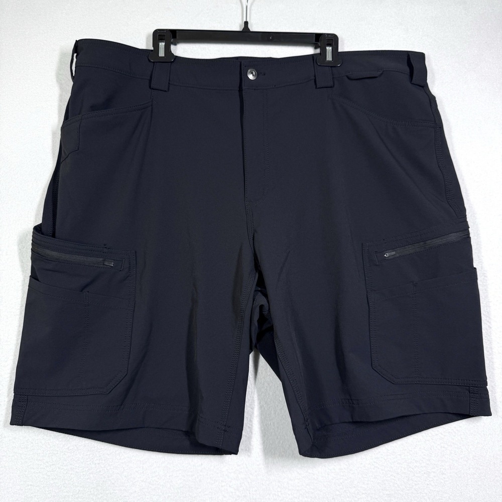 Duluth Trading Shorts Mens 42 Flexpedition Relaxed Fit 11" Packrat Cargo Black